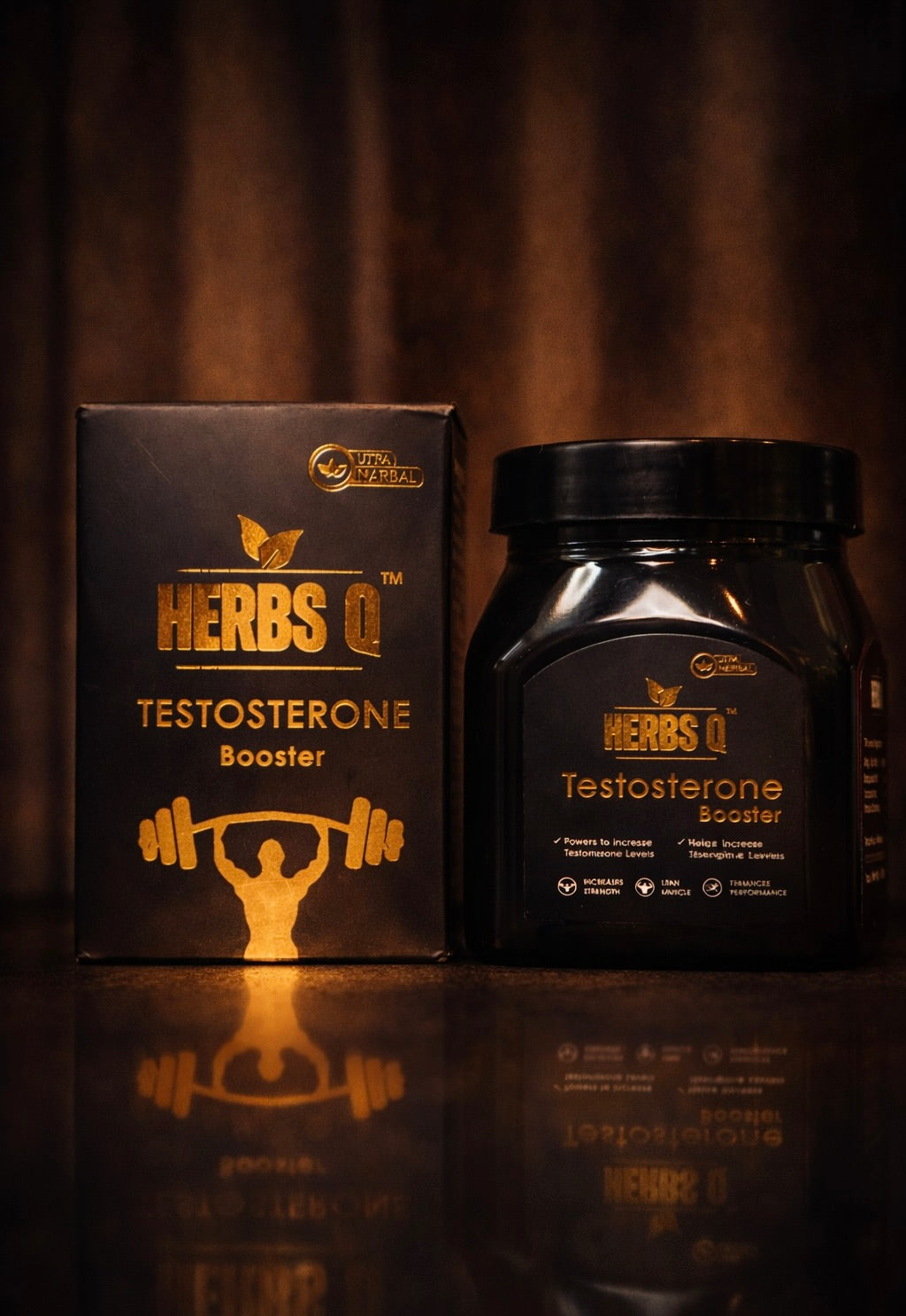 HERBS Q Testosterone Booster | Build Power, Muscle & Confidence (150g)