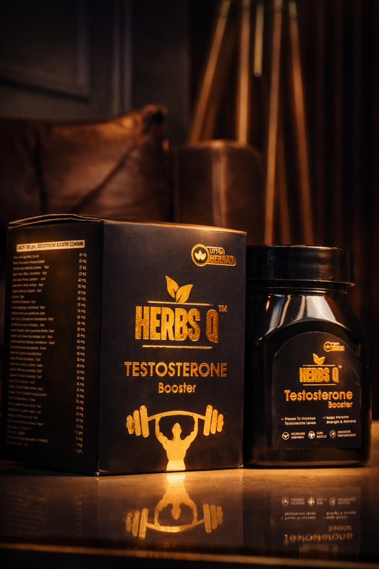 HERBS Q Natural Testosterone Booster | Build Power, Muscle & Confidence (150g)