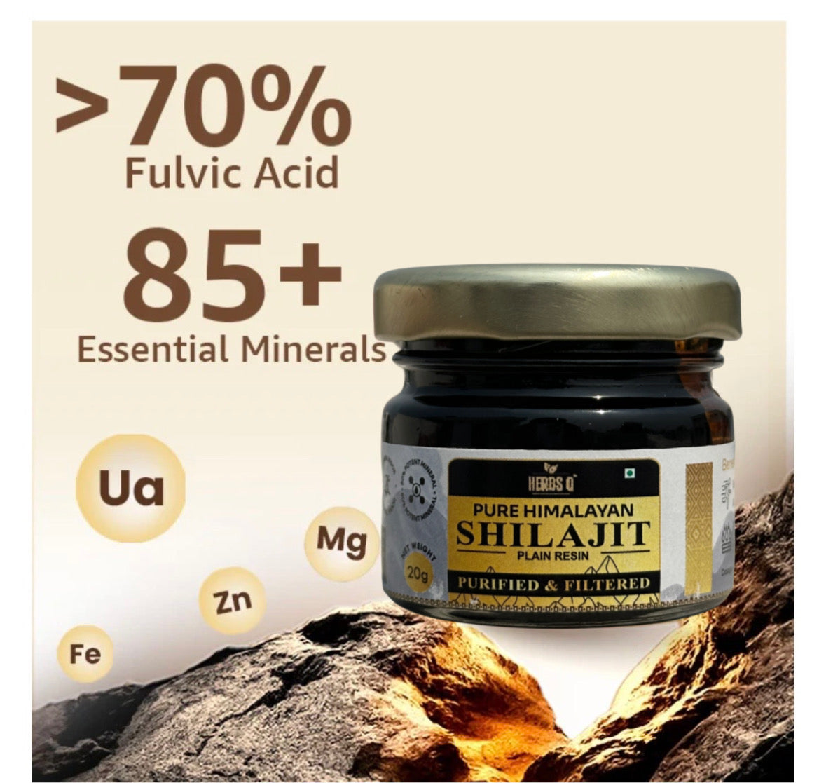 Herbs Q | Pure Himalayan Shilajit Resin